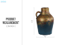 Picture of 363-024 One-handled Golden and Turquoise Dichroic Ceramic Vase