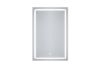 Picture of 339-010 H120 Off-White Right Angle Wall Mirror with LED Light