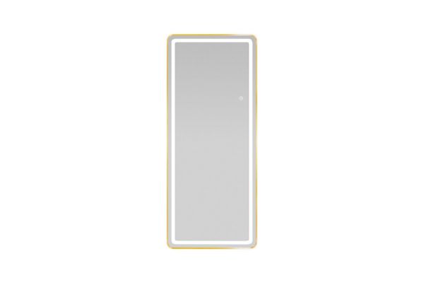 Picture of 339-015 H170 Golden Rounded Rectangle Mirror with LED Light