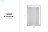 Picture of 339-010 H120 Off-White Right Angle Wall Mirror with LED Light