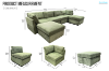 Picture of WINSLOW Corduroy Fabric Modular Sofa Range - 6PC Big Combo Set