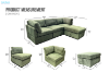 Picture of WINSLOW Corduroy Fabric Modular Sofa Range - Armless