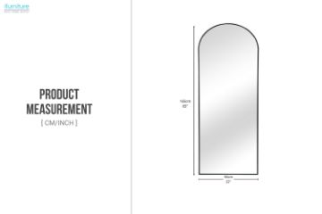 Picture of 339-028 H165 Arch Aluminum Alloy Stand Mirror