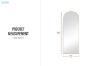 Picture of 339-041 H180 Golden Arch Aluminum Alloy Stand Mirror