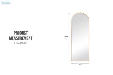 Picture of 339-041 H180 Golden Arch Aluminum Alloy Stand Mirror
