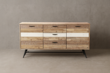 Picture of LEAMAN 1.6M Solid Acacia Wood Sideboard
