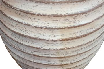 Picture of 650-005 Terracotta Vase (White) - 23x30
