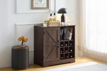 Picture of KENZO 80 One-Door Storage Wine Cabinet/Buffet (Espresso)