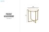 Picture of OTIS D68 Tempered Glass Top Dining/Bar Table (Golden)