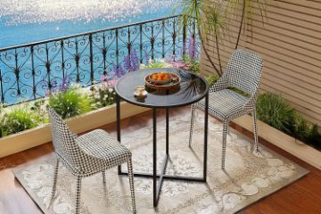 Picture of OTIS D68 Tempered Glass Top Dining/Bar Table (Black)