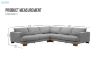 Picture of CONNERY Extra Large Sectional Sofa with Deep Seating & Ash Wood Base