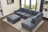 Picture of OSAKA Sectional Sofa with Storage Ottoman, Flip-Back Hidden Console & USB & Type-C Port (Grey)