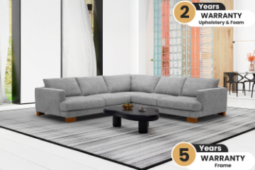 Picture of CONNERY Extra Large Sectional Sofa with Deep Seating & Ash Wood Base