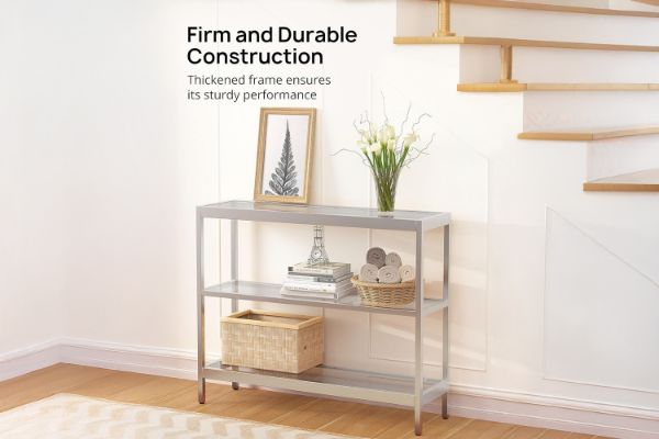 Picture of JOSEF 90 Tempered Glass Console Table with 3 Tiers