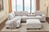 Picture of OSAKA Sectional Sofa with Storage Ottoman, Flip-Back Hidden Cup Holders & USB Port (Beige)