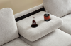 Picture of OSAKA Sectional Sofa with Storage Ottoman, Flip-Back Hidden Cup Holders & USB Port (Beige)