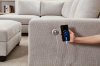 Picture of OSAKA Sectional Sofa with Storage Ottoman, Flip-Back Hidden Cup Holders & USB Port (Beige)
