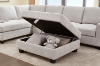 Picture of OSAKA Sectional Sofa with Storage Ottoman, Flip-Back Hidden Cup Holders & USB Port (Beige)