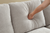 Picture of OSAKA Sectional Sofa with Storage Ottoman, Flip-Back Hidden Cup Holders & USB Port (Beige)