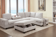 Picture of OSAKA Sectional Sofa (Light Color) - Chaise Facing Right with Ottoman