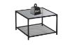 Picture of LINDELL 70 Square Tempered Glass Coffee Table with Shelf 