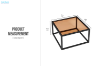 Picture of TOBAGO 68 Square Tempered Glass Coffee Table