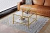 Picture of TOBAGO 68 Square Tempered Glass Coffee Table (Golden)
