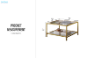 Picture of TOBAGO 68 Square Tempered Glass Coffee Table (Golden)