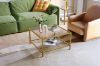 Picture of TOBAGO 68 Square Tempered Glass Coffee Table (Golden)