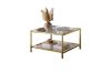 Picture of TOBAGO 68 Square Tempered Glass Coffee Table (Golden)