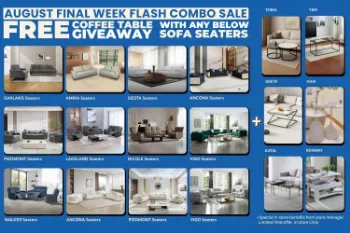 Picture for manufacturer August Final Week Flash Combo Sale - Sofa Seaters & Coffee Tables