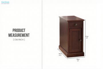 Picture of TEVAN 1-Door 1-Drawer Side Table 