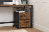 Picture of BASSETT 2-Drawer Bedside Table/File Cabinet with Wheels