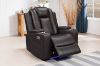 Picture of MONROSE Air Leather Dual Motor Reclining Sofa Range (Brown) - 3RRC+1R+1R Sofa Set