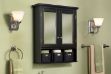 Picture of ALLEN 2-Door Mirrored Bathroom Wall Cabinet (Espresso)