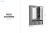 Picture of ALLEN 2-Door Mirrored Bathroom Wall Cabinet (Grey)