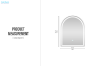 Picture of 329-061 H70 Arch Wall Mirror with LED light