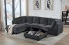 Picture of LIBERTY PREMIUM Sectional Sofa with Storage Ottoman (Dark Grey) 