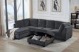 Picture of LIBERTY PREMIUM Sectional Sofa with Storage Ottoman (Dark Grey) 