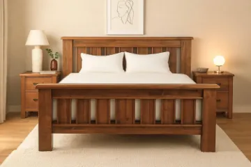 Picture of FLINDERS Solid Pine Wood Bed Frame in Queen/Super King Size