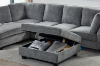 Picture of LIBERTY Premium Sectional Sofa (Sandstone) - Chaise Facing Right with Storage Ottoman