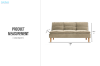 Picture of PASHA 3 Seater Sofa Bed (Light Brown)