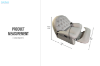 Picture of SANO 360° Swivel Manual Recliner Lounge Chair with Mobile Holder (Beige)