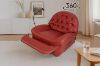 Picture of SANO 360° Swivel Manual Recliner Lounge Chair with Mobile Holder (Burgundy)