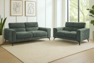 Picture of Frankfurt 3/2 Seater Fabric Sofa Range (Green)