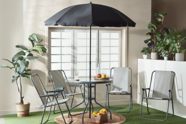 Picture of DELANO 6PC Outdoor Dining Set with Umbrella