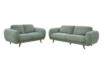 Picture of HELSINKI Fabric Sofa Range (Light Olive) - 3 Seater