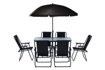 Picture of JAXON 8PC Outdoor Dining Set with Umbrella