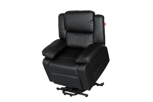 Picture of [FLOOR MODEL CLEARANCE]MATTHEW Zero Gravity Power Lift Recliner Chair *Twin Motor with Adjustable Headrest (Black)