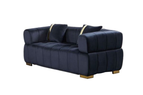Picture of  [FLOOR MODEL CLEARANCE] VEGAS Chesterfield Velvet 2 Seater Sofa (Black)